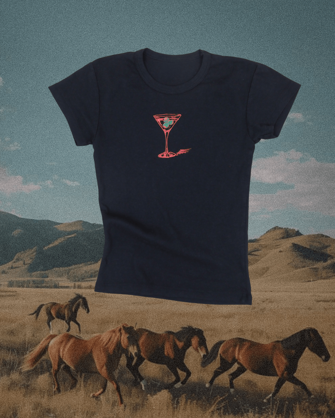 "Montana Martini" Baby Tee - Intrigue Ink Visit Bozeman, Unique Shopping Boutique in Montana, Work from Home Clothes for Women