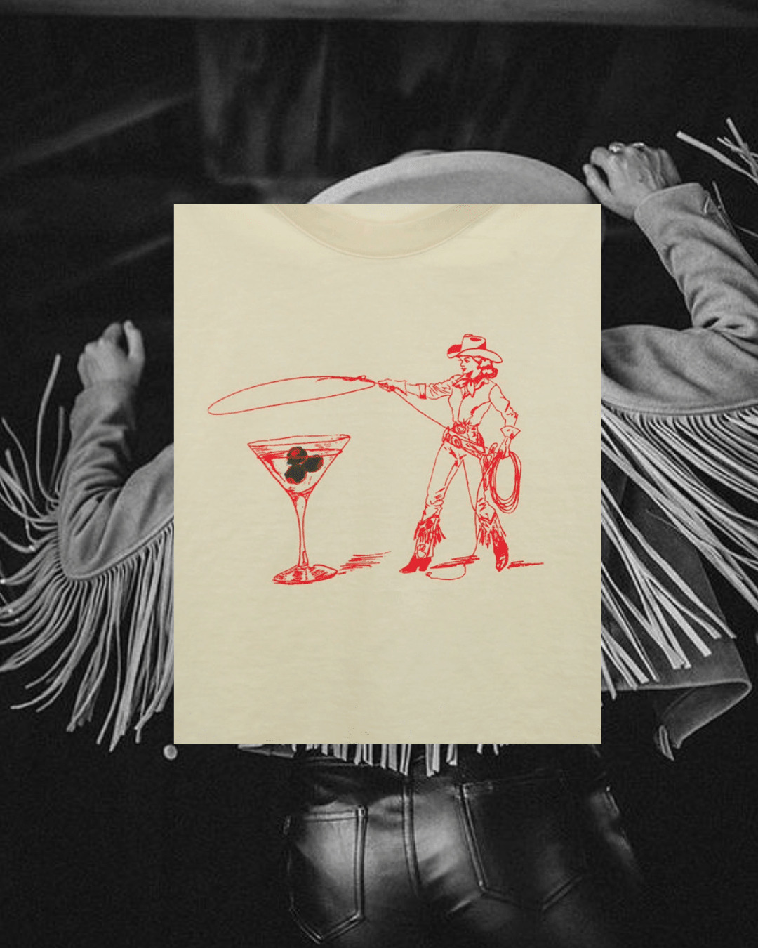 "Montana Martini" Ivory Muscle Tank - Intrigue Ink Visit Bozeman, Unique Shopping Boutique in Montana, Work from Home Clothes for Women