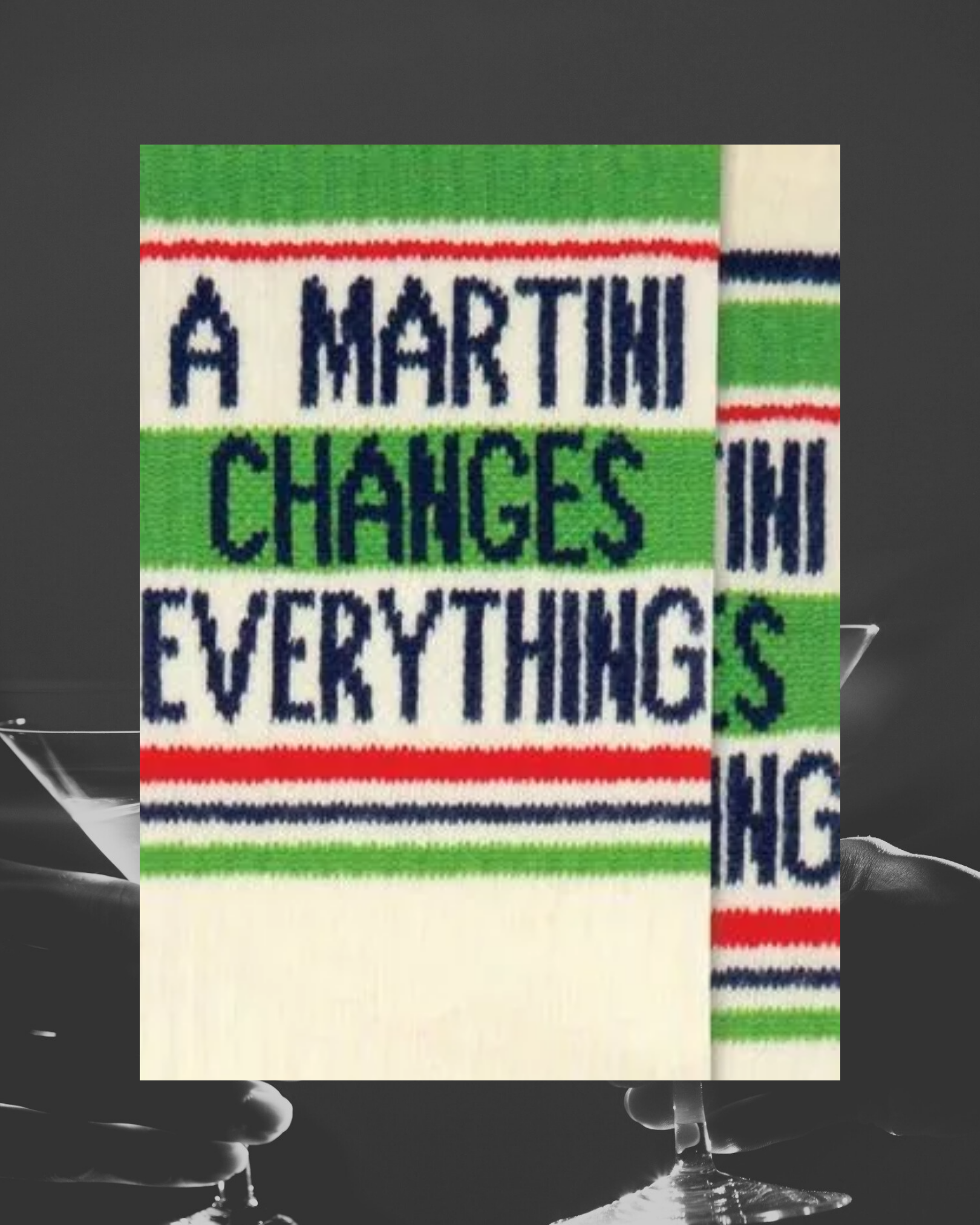 A Martini Changes Everything Gym Crew Socks