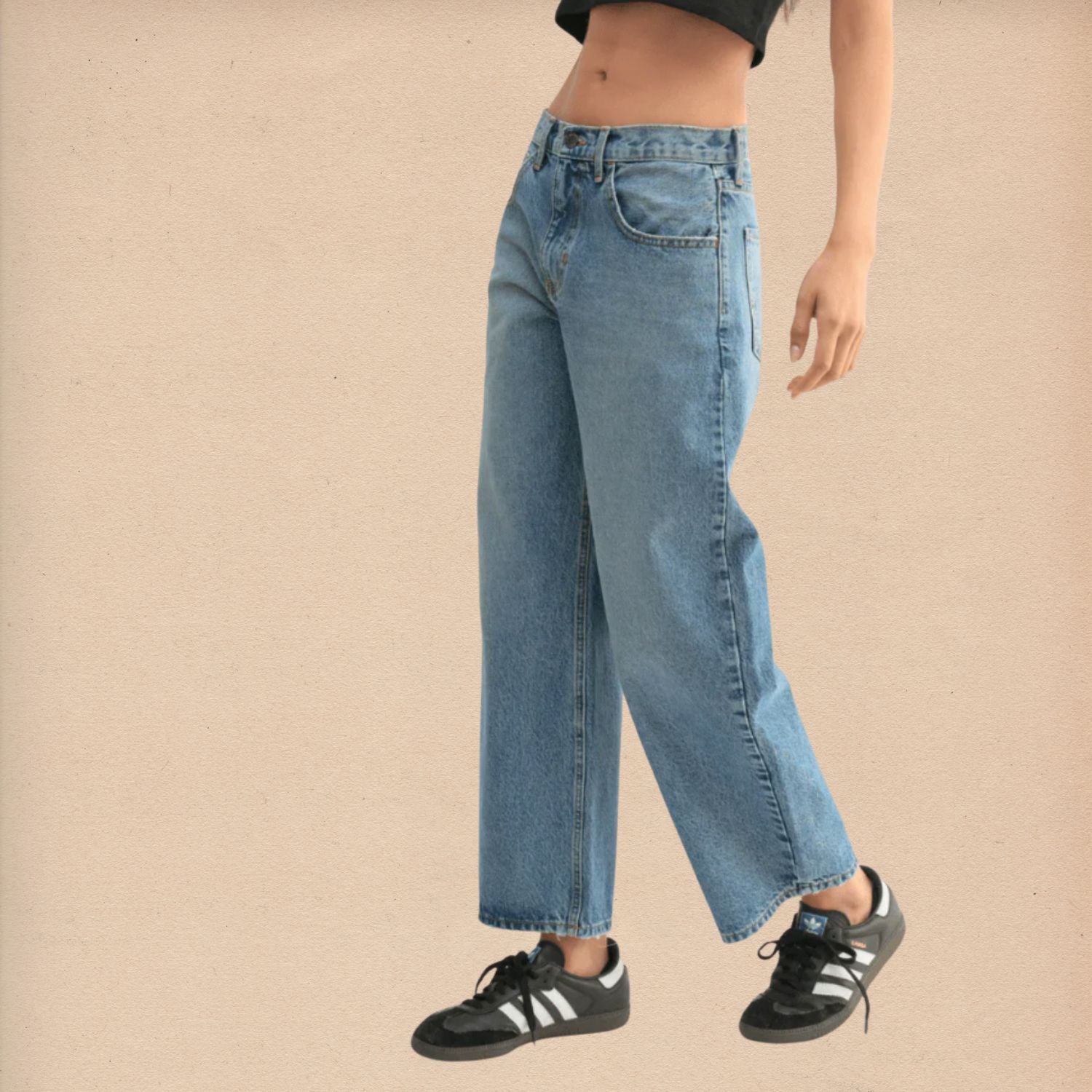 Medium Denim Barrel Jeans - Intrigue Ink Visit Bozeman, Unique Shopping Boutique in Montana, Work from Home Clothes for Women