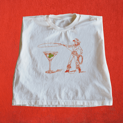 "Montana Martini" Muscle Tank - Intrigue Ink Visit Bozeman, Unique Shopping Boutique in Montana, Work from Home Clothes for Women