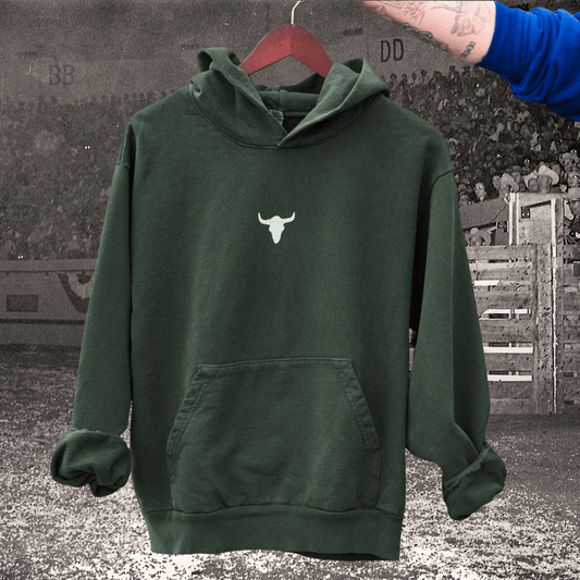 "Bison Skull" Ivy Hoodie - Intrigue Ink Visit Bozeman, Unique Shopping Boutique in Montana, Work from Home Clothes for Women