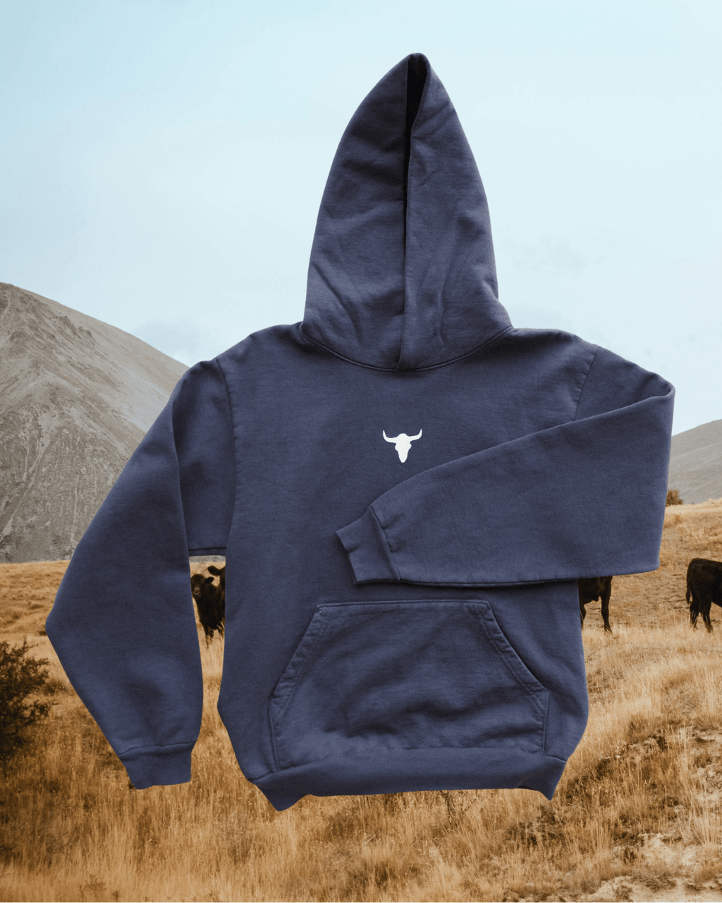 "Bison Skull" Hoodie - Intrigue Ink Visit Bozeman, Unique Shopping Boutique in Montana, Work from Home Clothes for Women