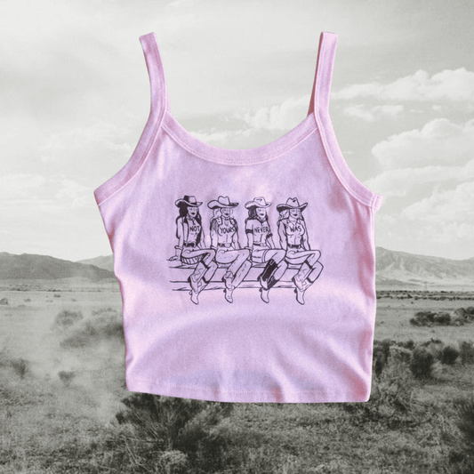 "Not Yours" Strappy tank in pink - Intrigue Ink Visit Bozeman, Unique Shopping Boutique in Montana, Work from Home Clothes for Women