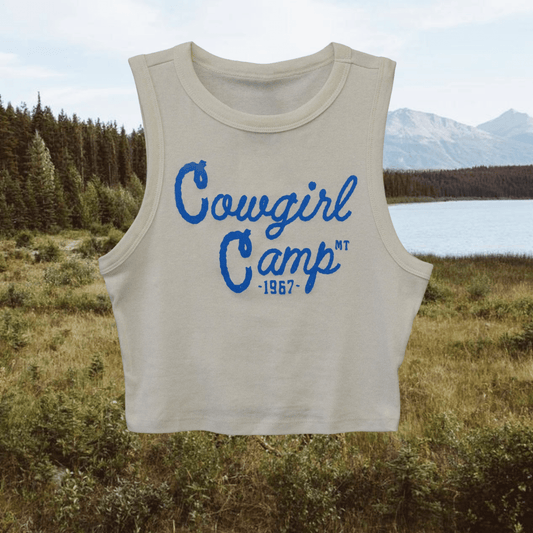 Cowgirl Camp Tank - Intrigue Ink Visit Bozeman, Unique Shopping Boutique in Montana, Work from Home Clothes for Women