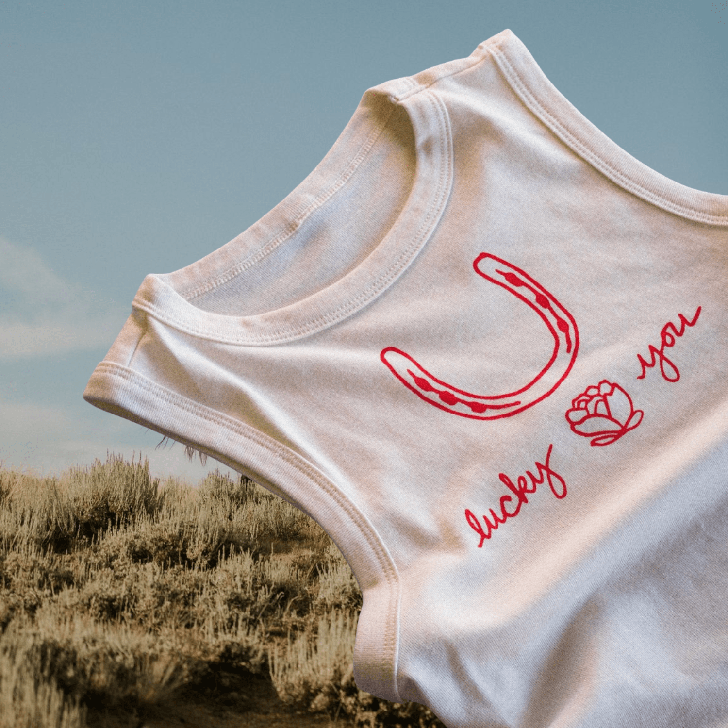 "Lucky You" Crop Tank - Intrigue Ink Visit Bozeman, Unique Shopping Boutique in Montana, Work from Home Clothes for Women