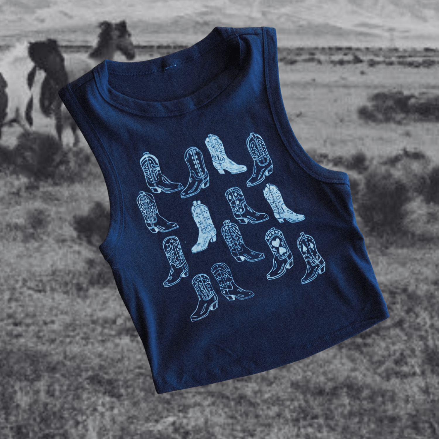 Vintage Boots MT Ribbed Tank - Intrigue Ink Visit Bozeman, Unique Shopping Boutique in Montana, Work from Home Clothes for Women
