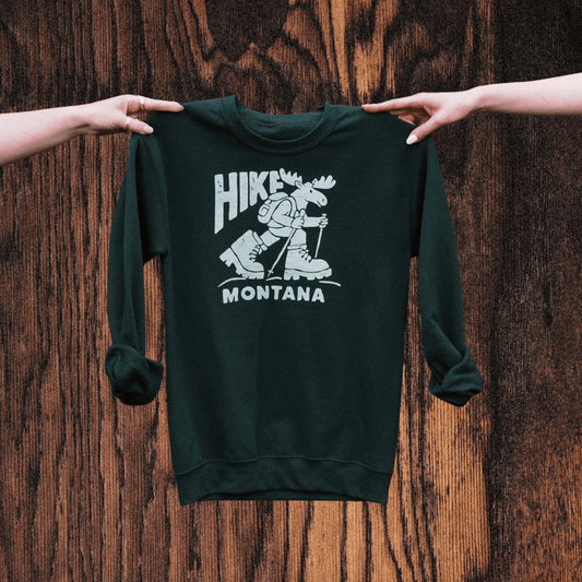 "Hike Montana" Pullover - Intrigue Ink Visit Bozeman, Unique Shopping Boutique in Montana, Work from Home Clothes for Women