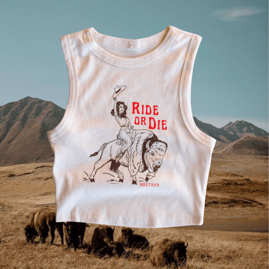 "Ride or Die" Ribbed Tank - Intrigue Ink Visit Bozeman, Unique Shopping Boutique in Montana, Work from Home Clothes for Women