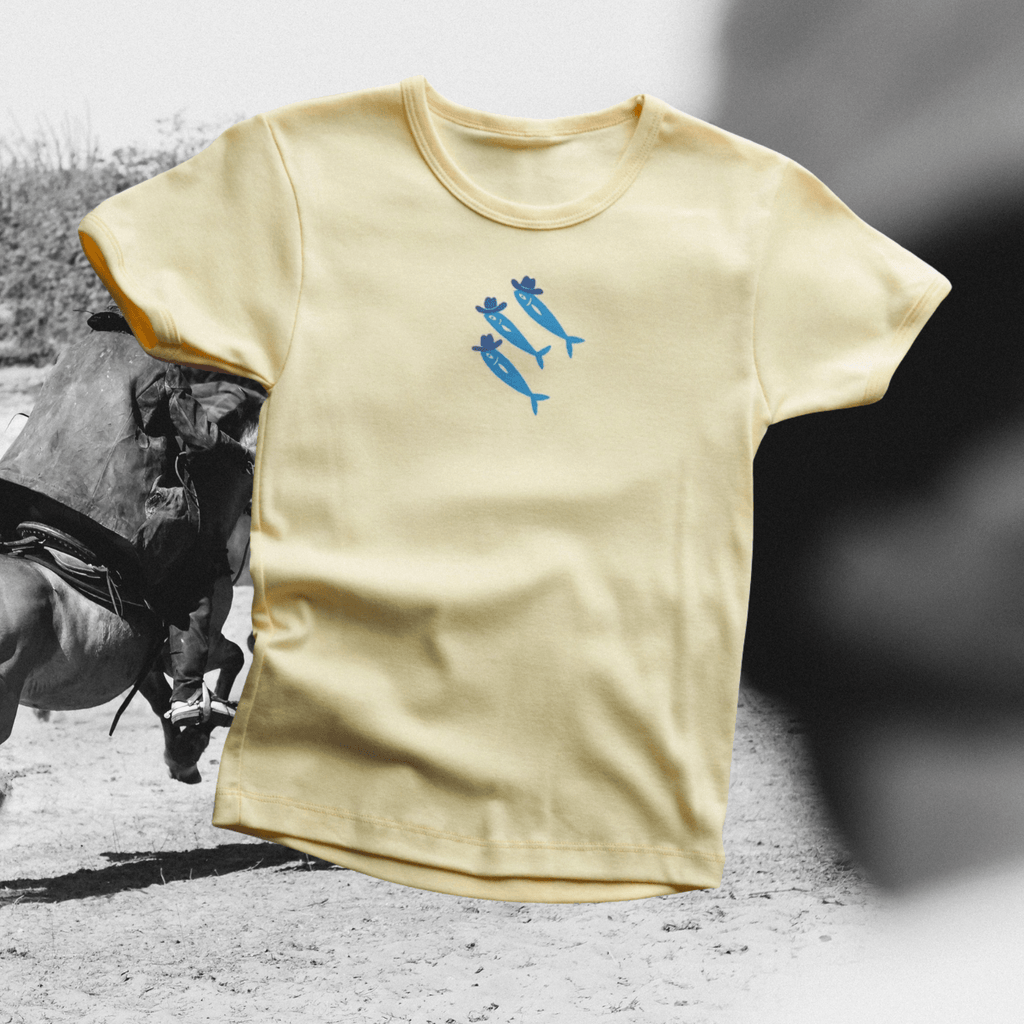 "Sardine Cowboys" Baby Tee - Intrigue Ink Visit Bozeman, Unique Shopping Boutique in Montana, Work from Home Clothes for Women