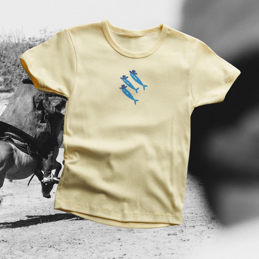 "Sardine Cowboys" Baby Tee - Intrigue Ink Visit Bozeman, Unique Shopping Boutique in Montana, Work from Home Clothes for Women