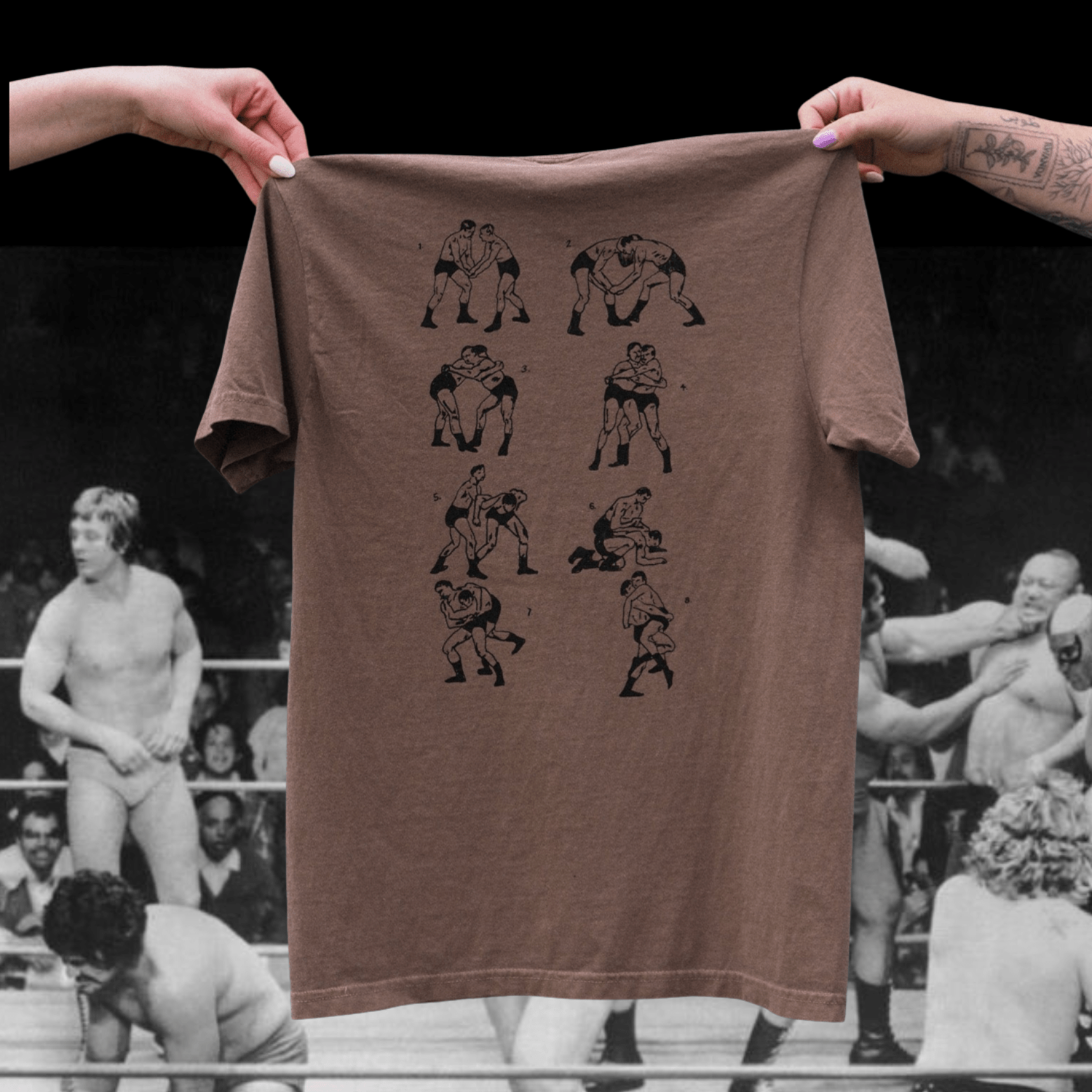 "Wrestle" Tee - Intrigue Ink Visit Bozeman, Unique Shopping Boutique in Montana, Work from Home Clothes for Women
