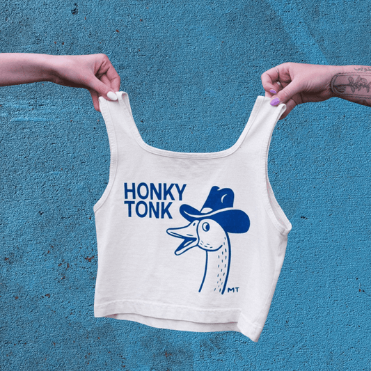 "Honky Tonk" Crop Tank - Intrigue Ink Visit Bozeman, Unique Shopping Boutique in Montana, Work from Home Clothes for Women