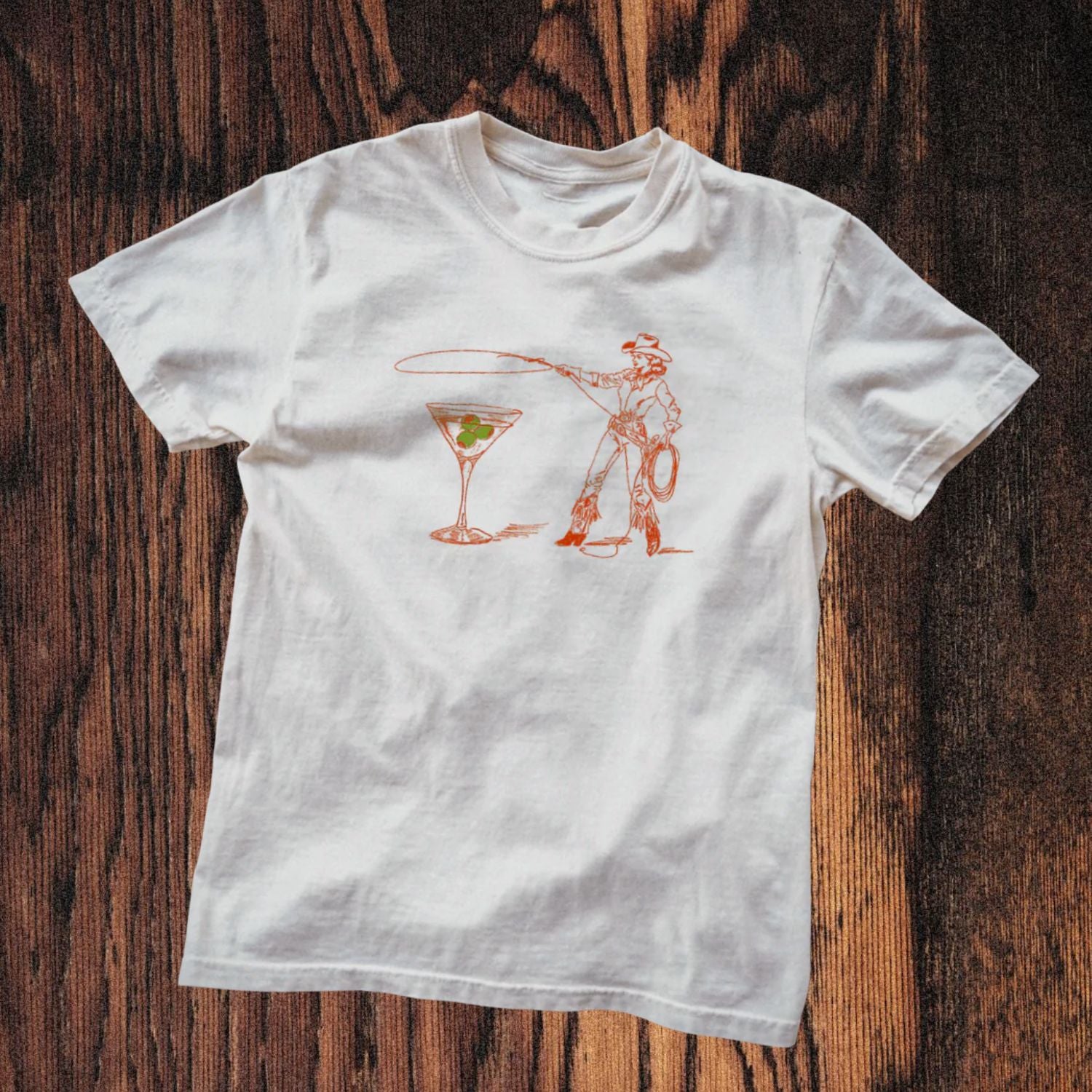 "Montana Martini" Ivory Tee - Intrigue Ink Visit Bozeman, Unique Shopping Boutique in Montana, Work from Home Clothes for Women