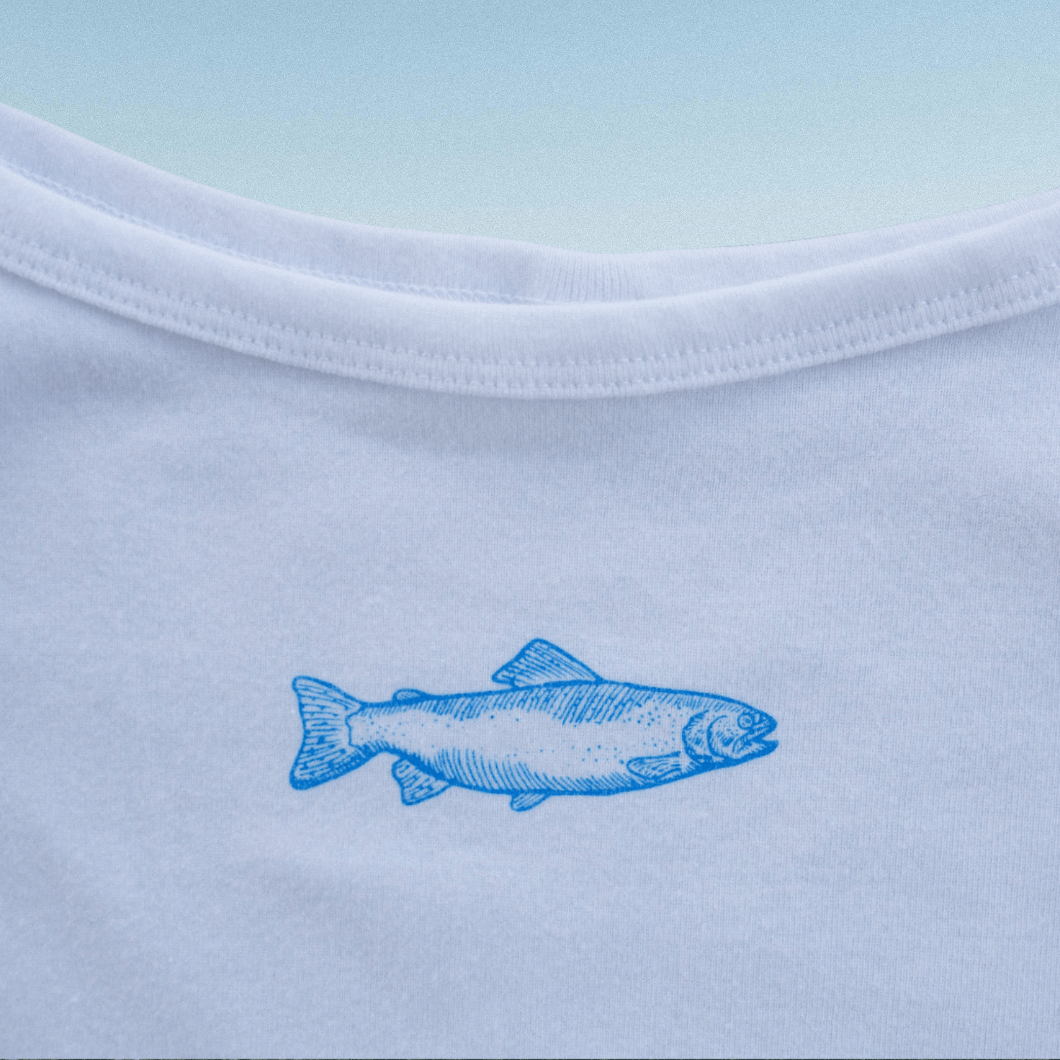 "Swims with the Fishes" White Tank - Intrigue Ink Visit Bozeman, Unique Shopping Boutique in Montana, Work from Home Clothes for Women