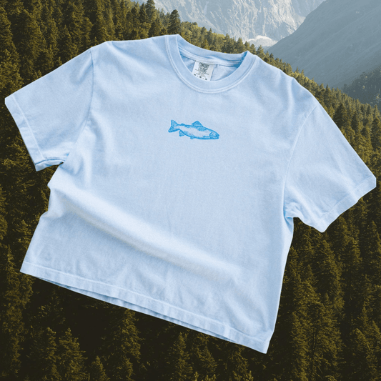 "Swims with the Fishes" Tee - Blue