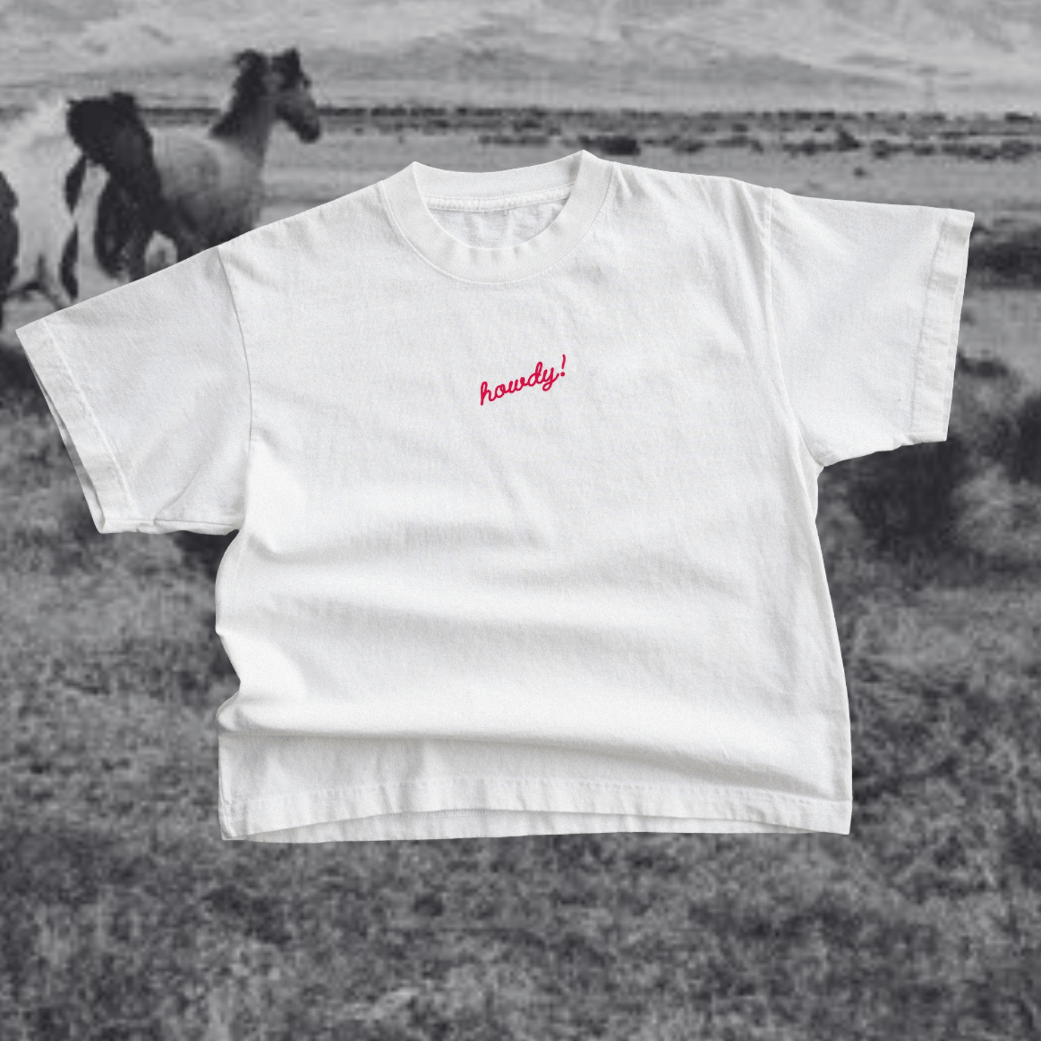 "Howdy!" Tee in Ivory - Intrigue Ink Visit Bozeman, Unique Shopping Boutique in Montana, Work from Home Clothes for Women