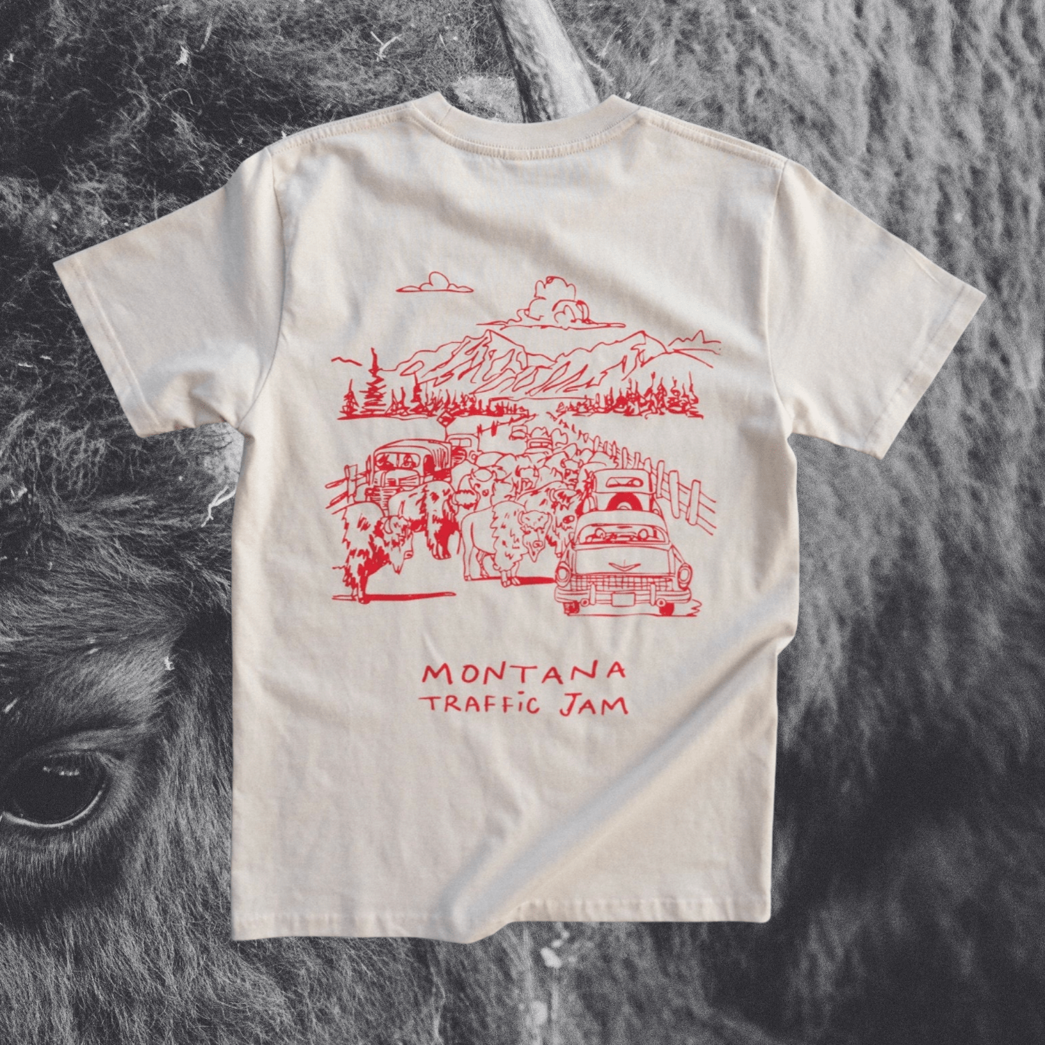 "Montana Traffic Jam" Tee - Intrigue Ink Visit Bozeman, Unique Shopping Boutique in Montana, Work from Home Clothes for Women