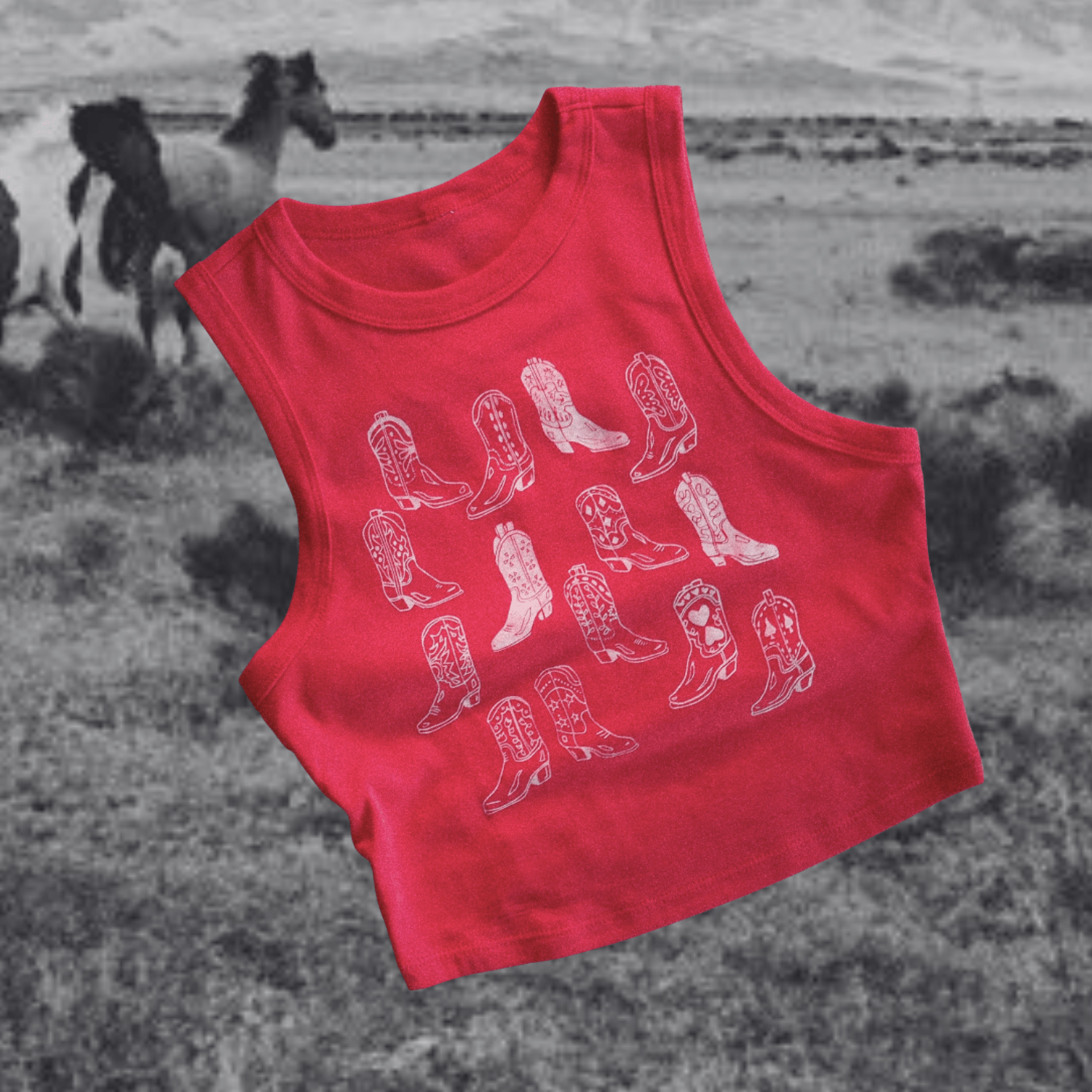 Vintage Boots MT Ribbed Tank - Intrigue Ink Visit Bozeman, Unique Shopping Boutique in Montana, Work from Home Clothes for Women