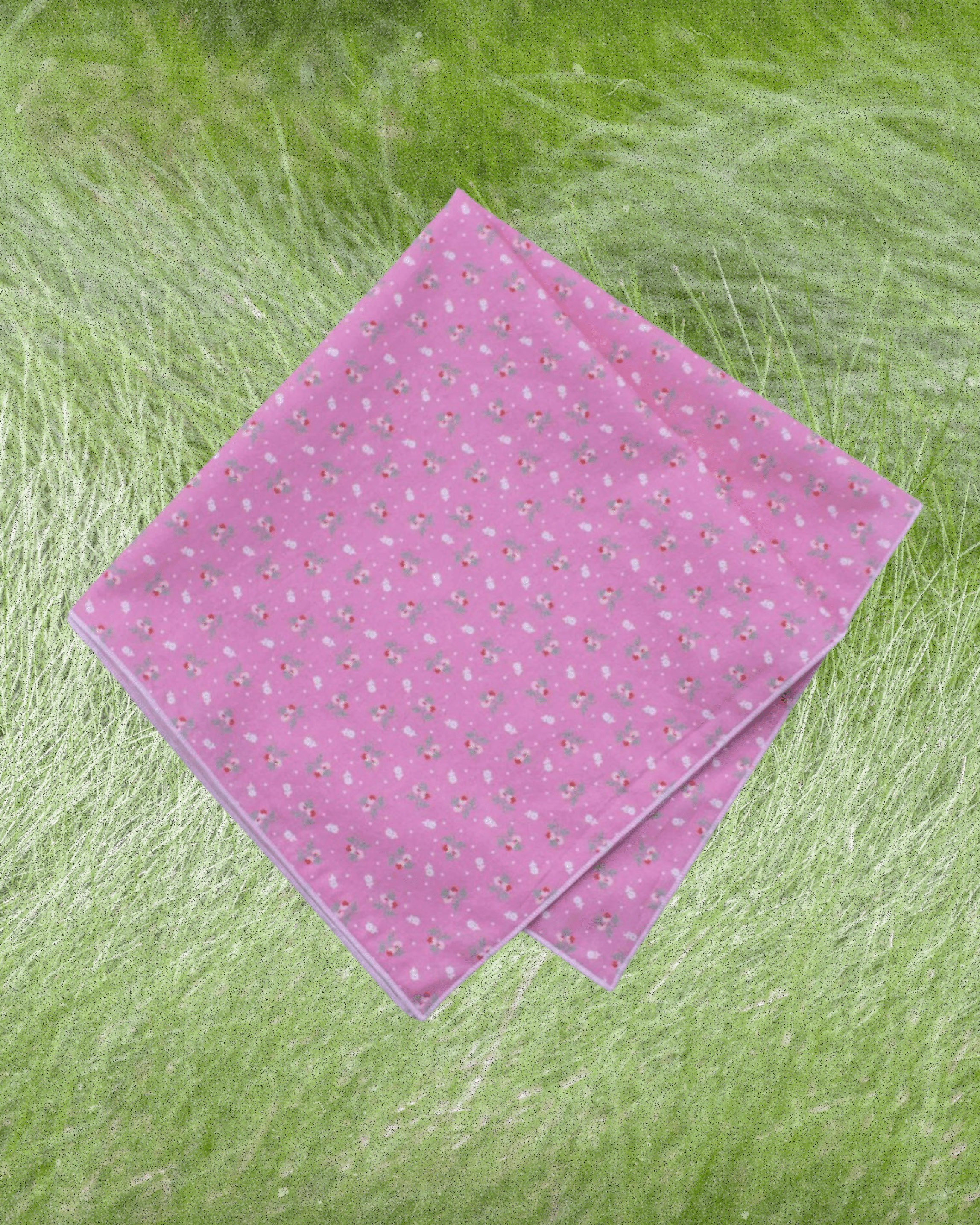 Mini Pink Rosebud Cotton Square Scarf - Intrigue Ink Visit Bozeman, Unique Shopping Boutique in Montana, Work from Home Clothes for Women