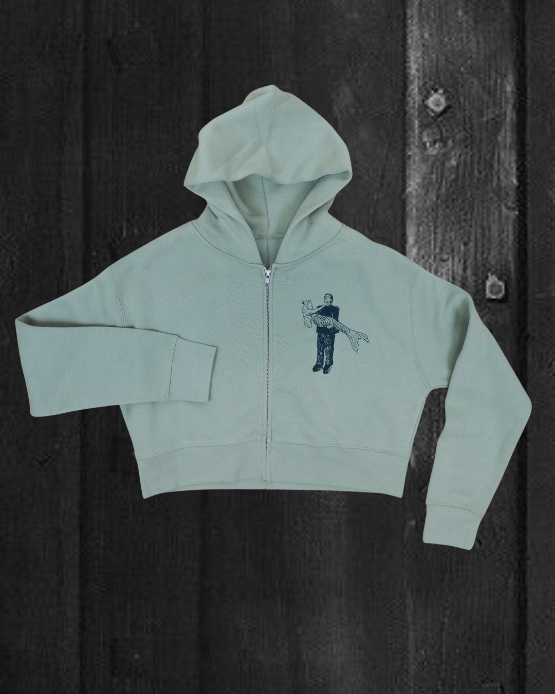 "Monster Mash" Crop Zip-Up