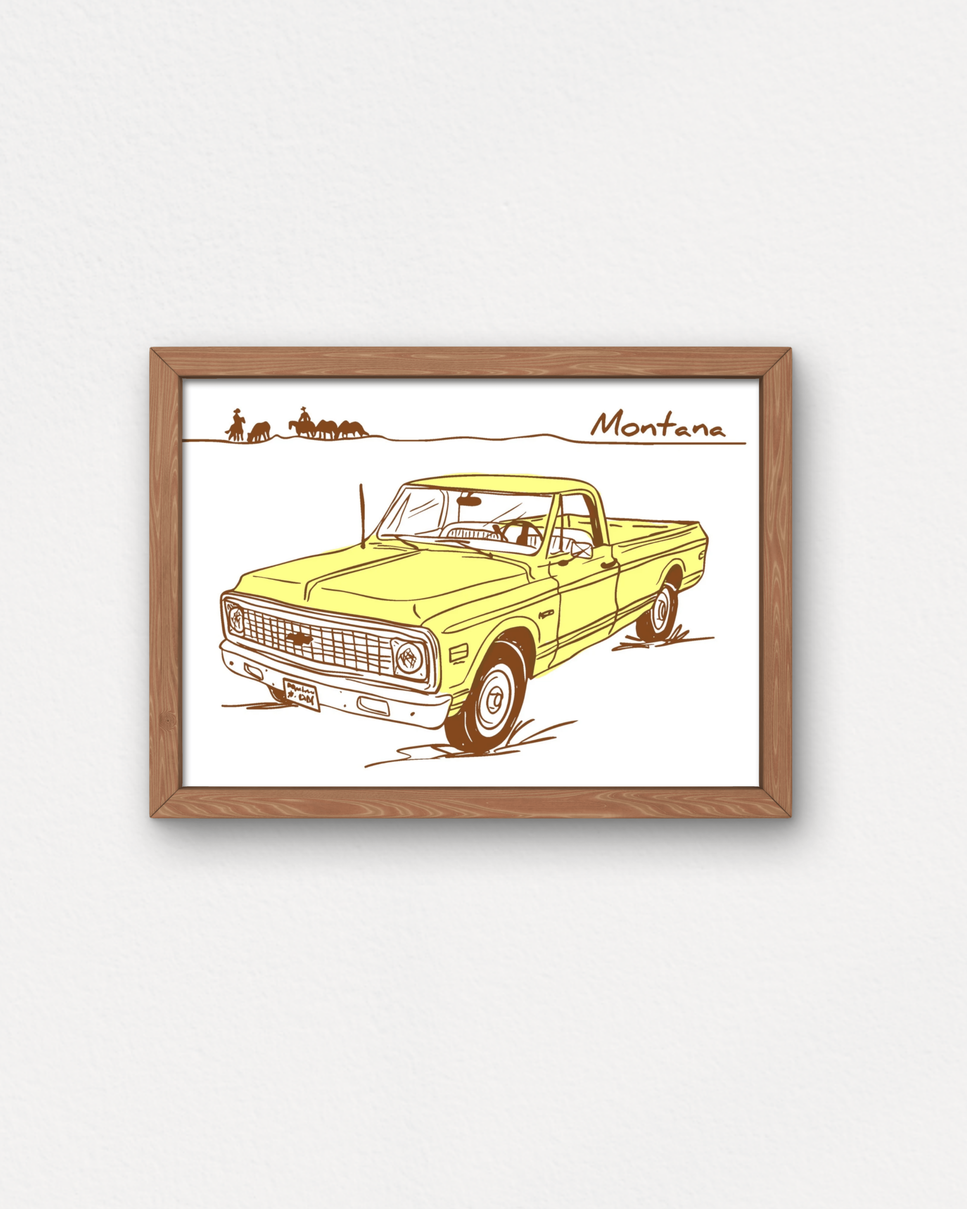 "Montana Chevy" Small Poster - Intrigue Ink Visit Bozeman, Unique Shopping Boutique in Montana, Work from Home Clothes for Women