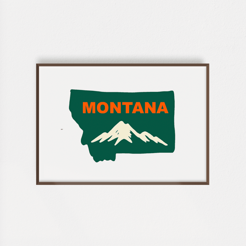 "Montana Mountain" Poster - Intrigue Ink Visit Bozeman, Unique Shopping Boutique in Montana, Work from Home Clothes for Women