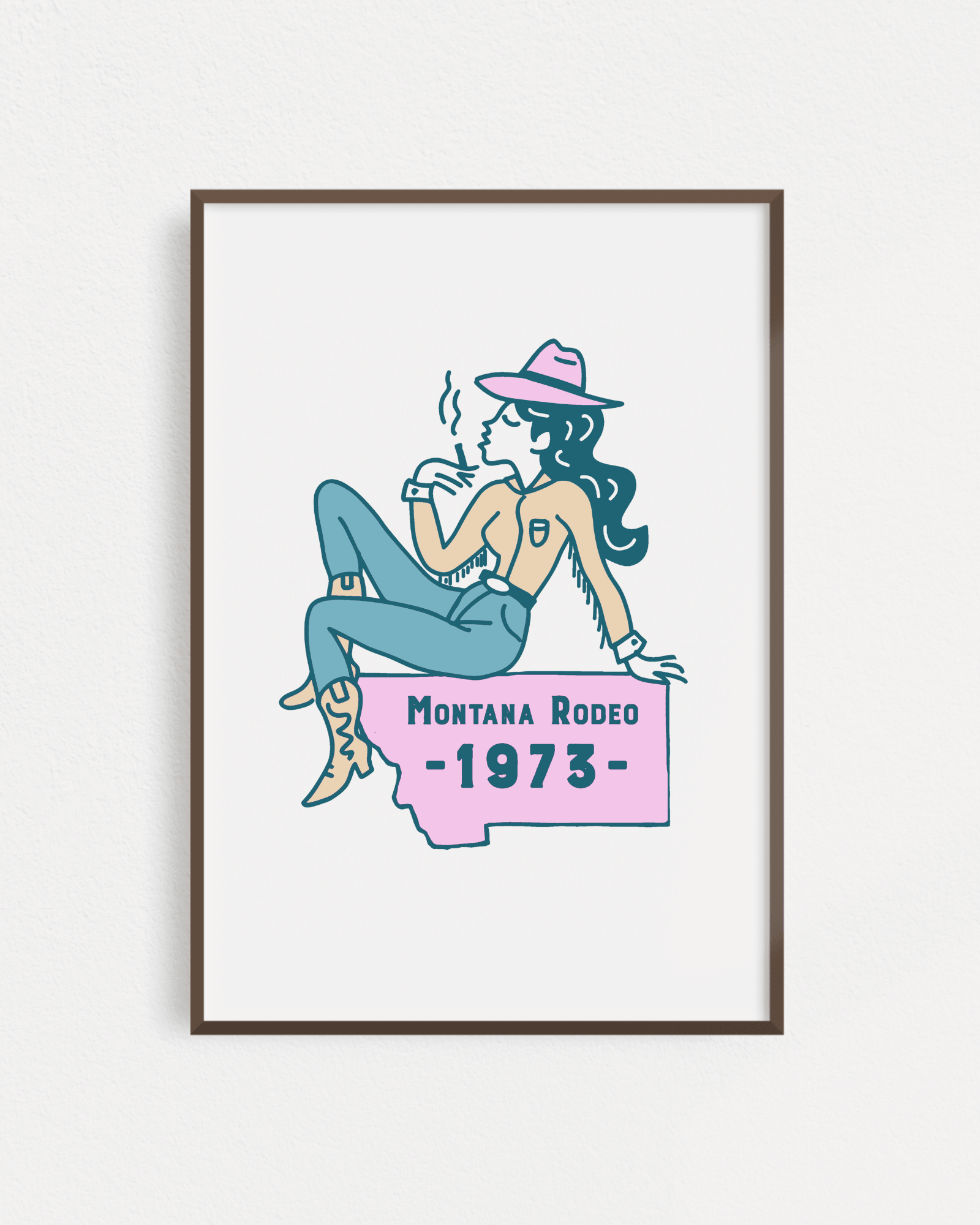 "Montana Rodeo" Poster - Intrigue Ink Visit Bozeman, Unique Shopping Boutique in Montana, Work from Home Clothes for Women