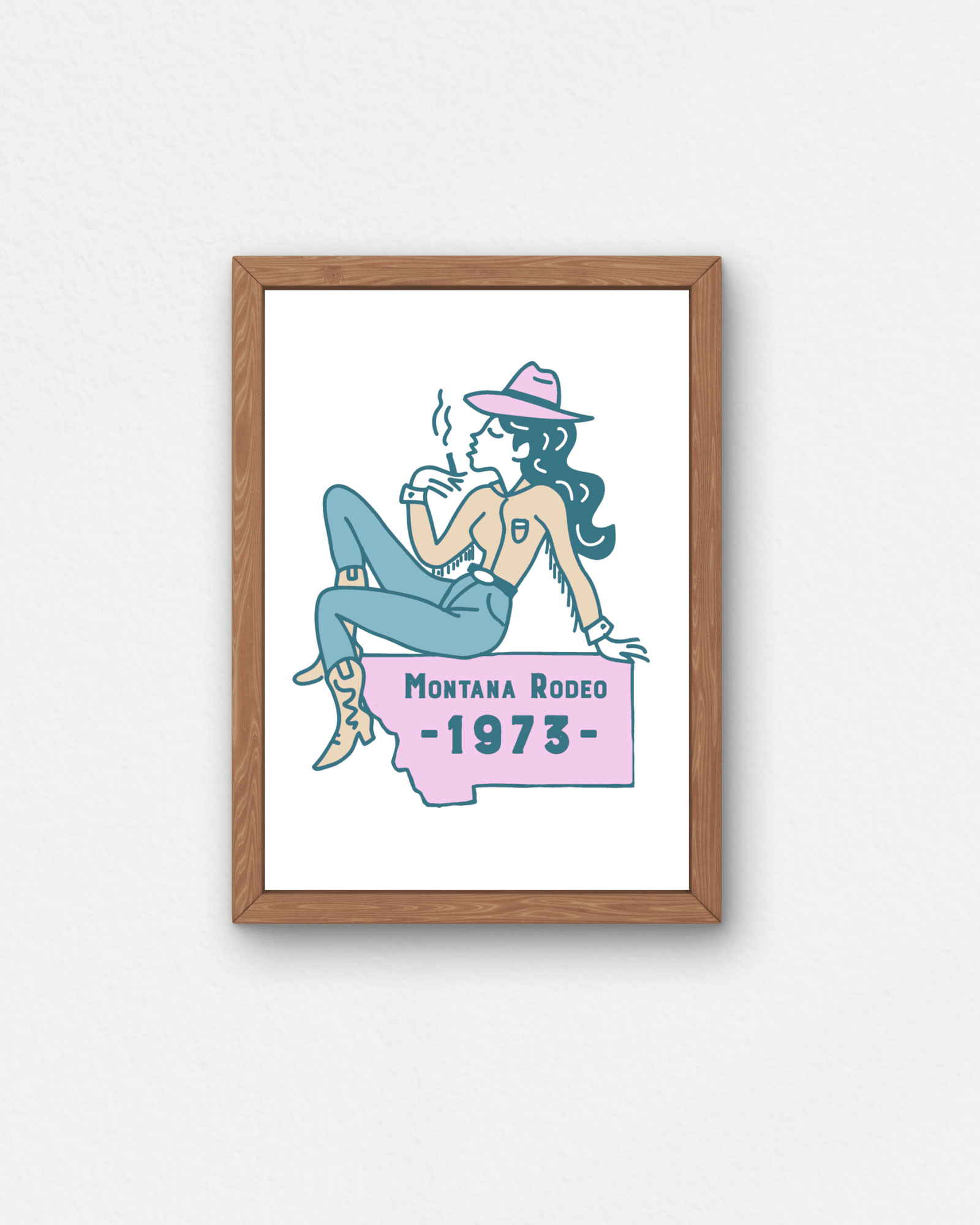 "Montana Rodeo" Small Poster - Intrigue Ink Visit Bozeman, Unique Shopping Boutique in Montana, Work from Home Clothes for Women
