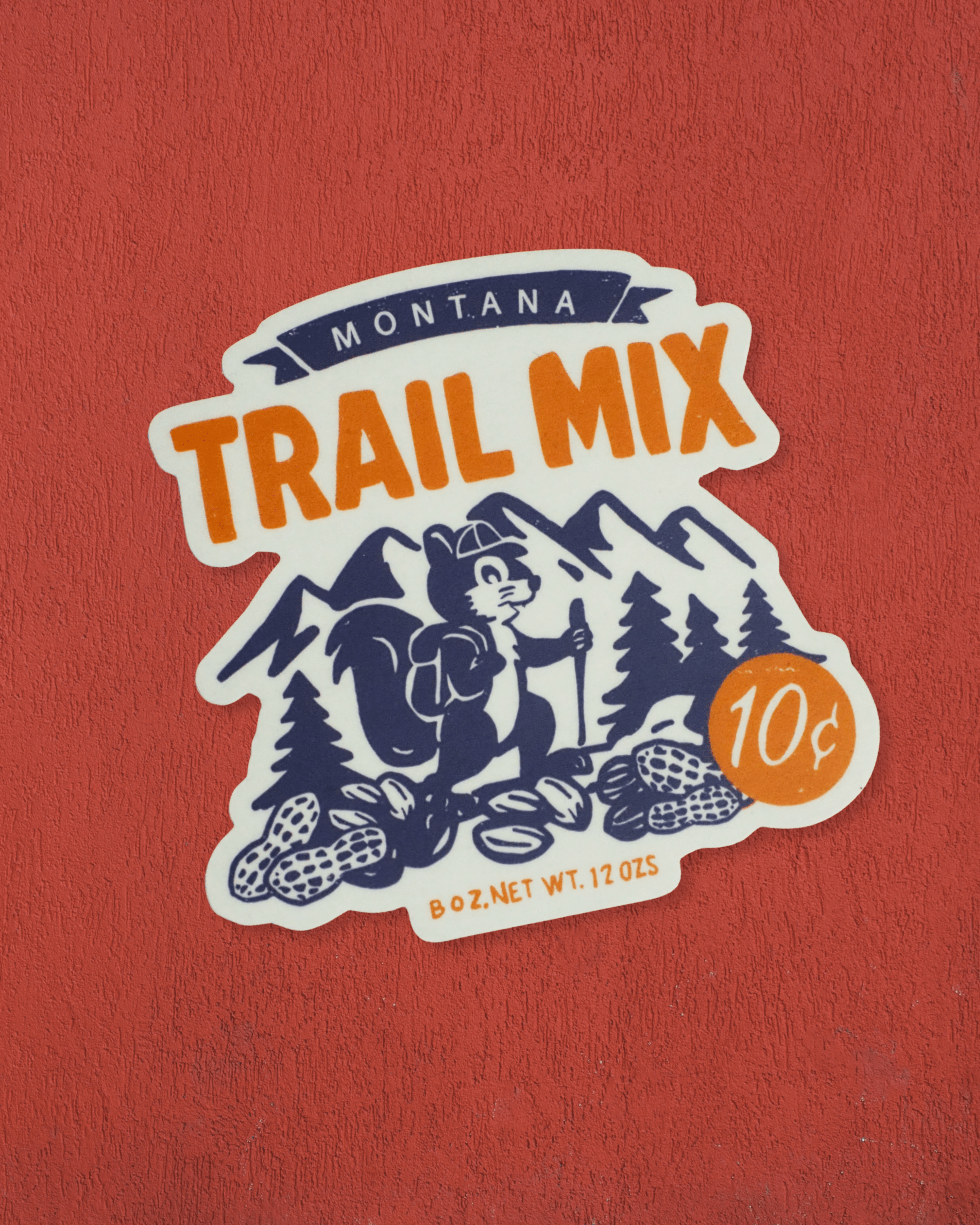 "Montana Trail Mix" Sticker - Intrigue Ink Visit Bozeman, Unique Shopping Boutique in Montana, Work from Home Clothes for Women