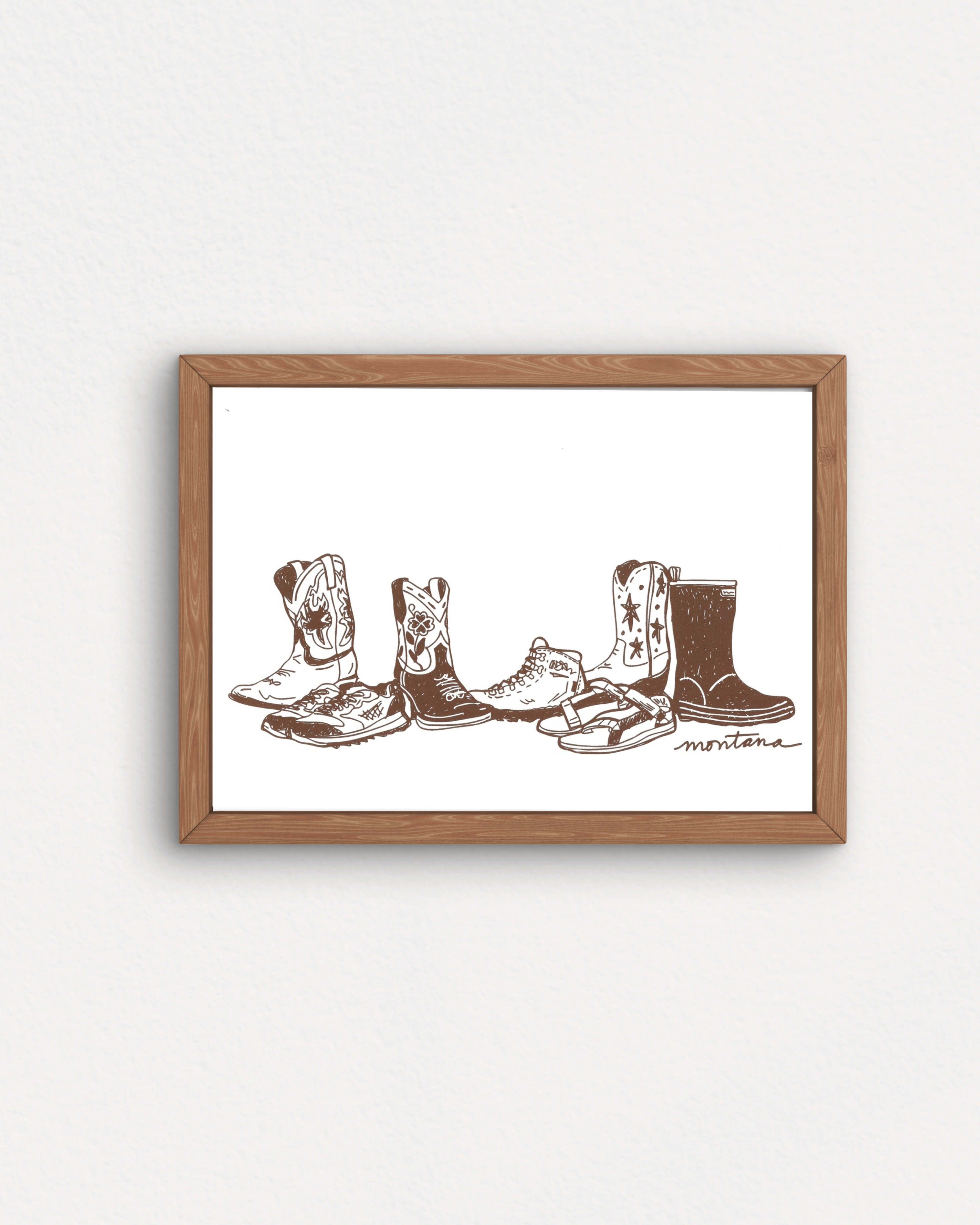 "Montana Footprint" Small Poster - Intrigue Ink Visit Bozeman, Unique Shopping Boutique in Montana, Work from Home Clothes for Women