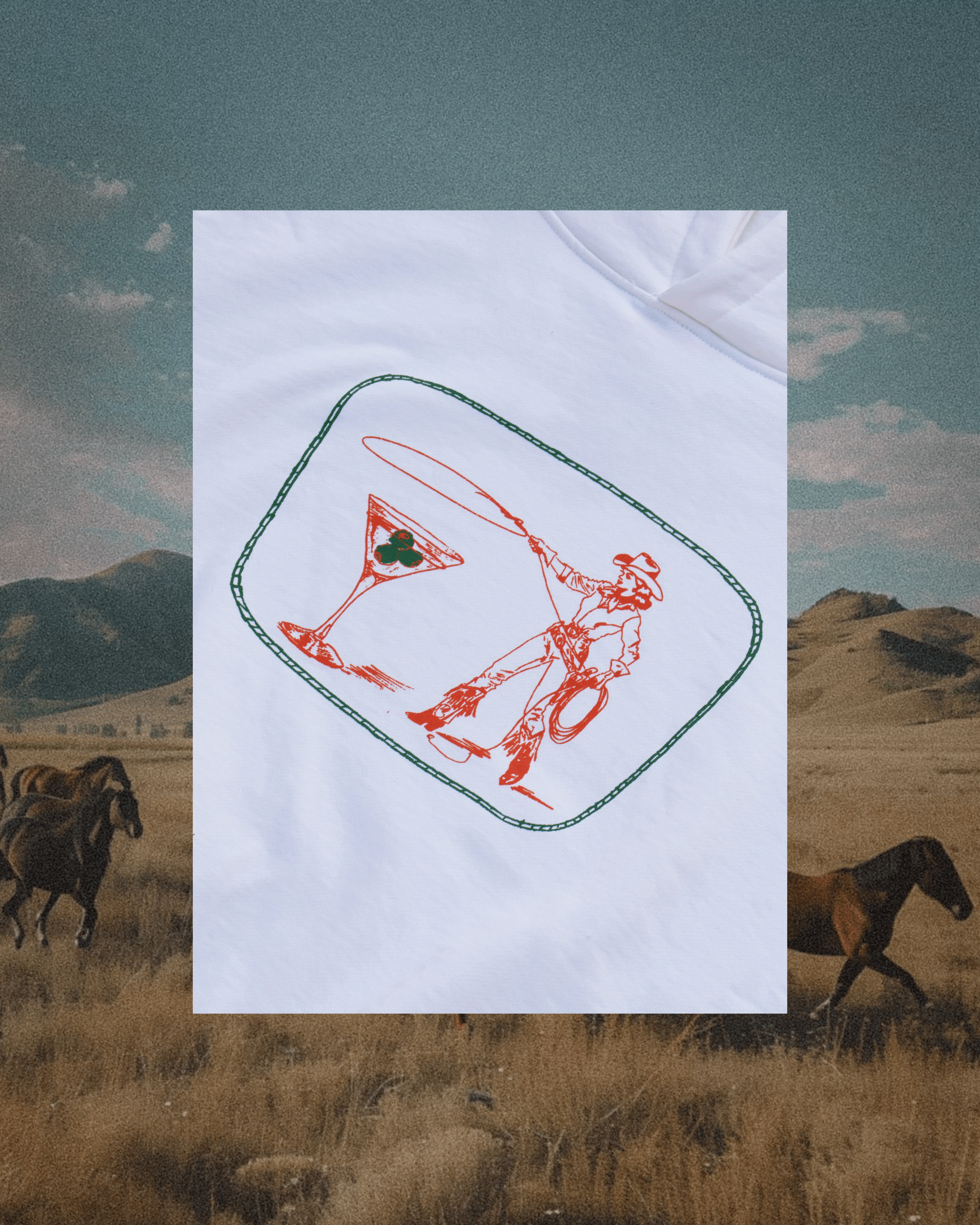 "Montana Martini" Hoodie in White - Intrigue Ink Visit Bozeman, Unique Shopping Boutique in Montana, Work from Home Clothes for Women