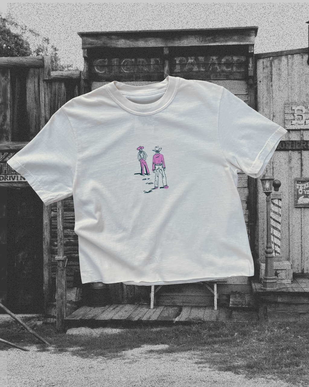 "Montana Standoff" Raw Hem Crop - Intrigue Ink Visit Bozeman, Unique Shopping Boutique in Montana, Work from Home Clothes for Women