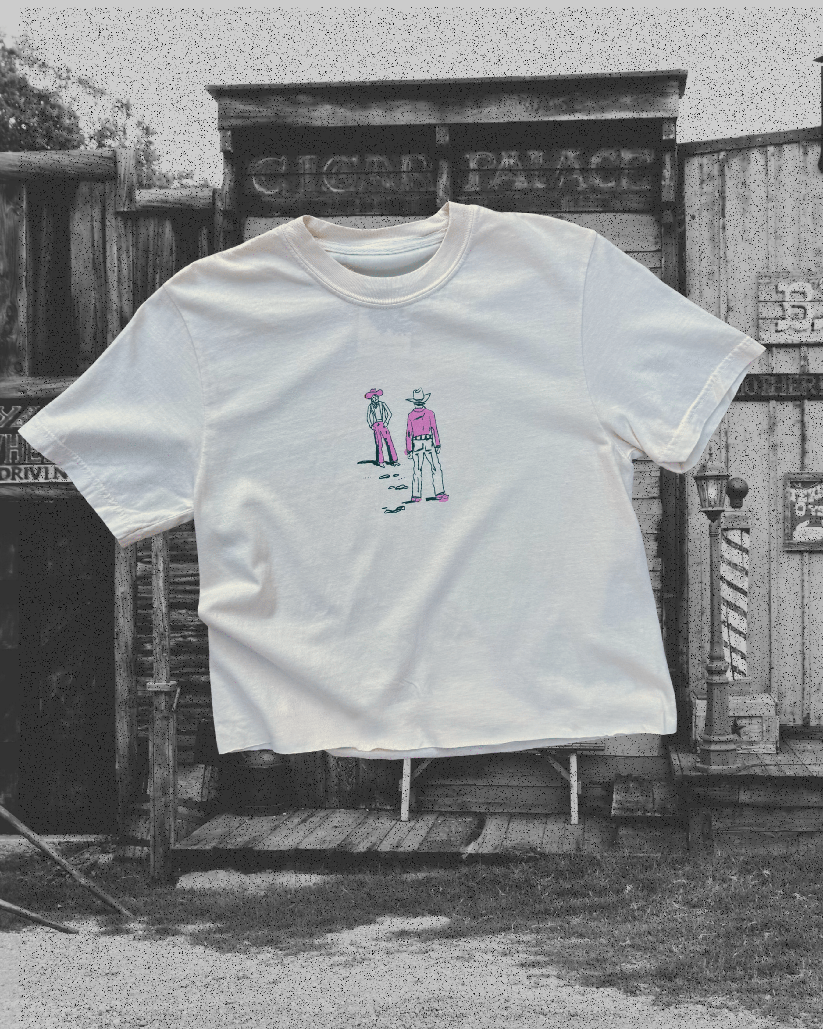 "Montana Standoff" Raw Hem Crop - Intrigue Ink Visit Bozeman, Unique Shopping Boutique in Montana, Work from Home Clothes for Women