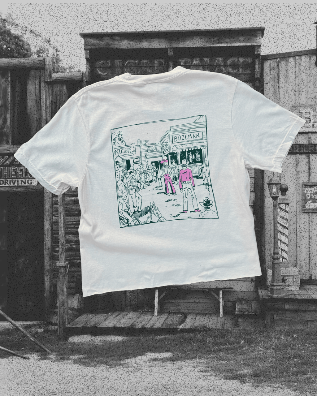 "Montana Standoff" Raw Hem Crop - Intrigue Ink Visit Bozeman, Unique Shopping Boutique in Montana, Work from Home Clothes for Women