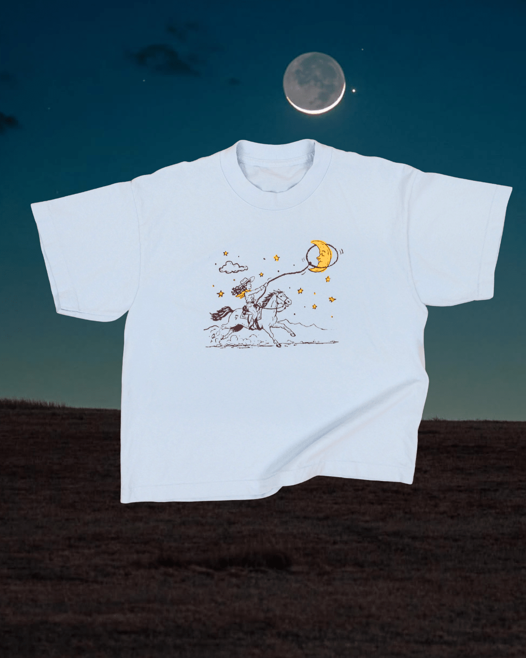"Moon Catcher" Wide Tee - Intrigue Ink Visit Bozeman, Unique Shopping Boutique in Montana, Work from Home Clothes for Women