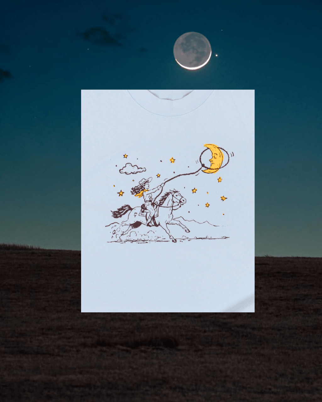 "Moon Catcher" Wide Tee - Intrigue Ink Visit Bozeman, Unique Shopping Boutique in Montana, Work from Home Clothes for Women
