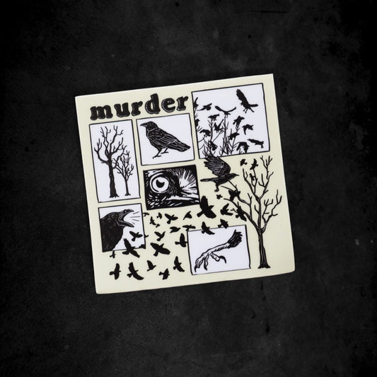 "Murder" Sticker - Intrigue Ink Visit Bozeman, Unique Shopping Boutique in Montana, Work from Home Clothes for Women