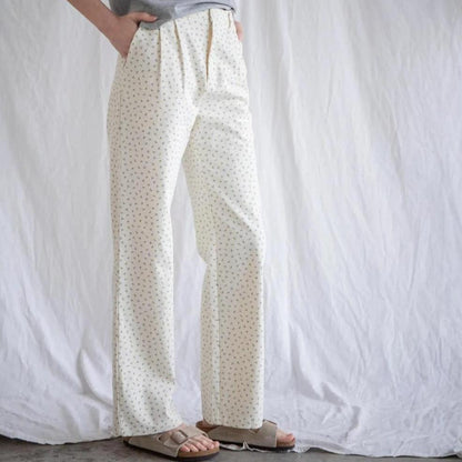 Cream Floral Pants