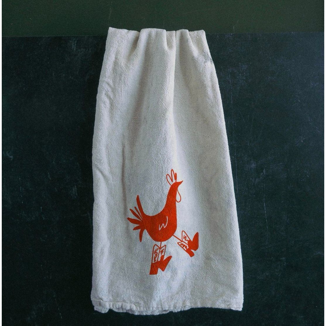 "Cowboy Chicken" Dish Towel - Intrigue Ink Visit Bozeman, Unique Shopping Boutique in Montana, Work from Home Clothes for Women