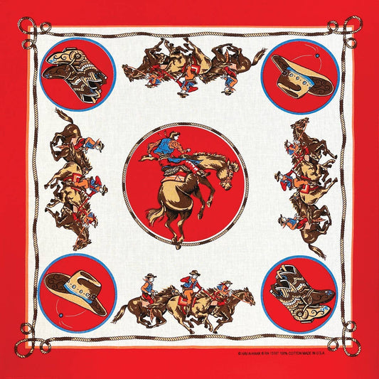 Rodeo Cowboy Red Bandana - Intrigue Ink Visit Bozeman, Unique Shopping Boutique in Montana, Work from Home Clothes for Women