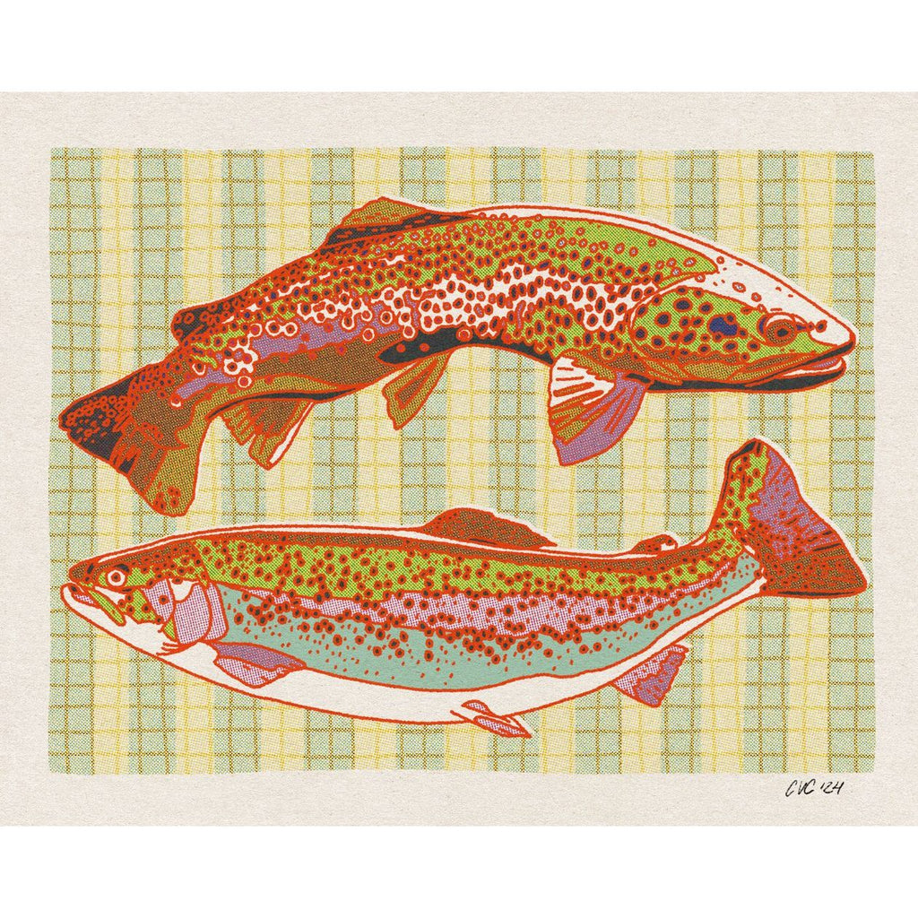 Trout Print - Intrigue Ink Visit Bozeman, Unique Shopping Boutique in Montana, Work from Home Clothes for Women