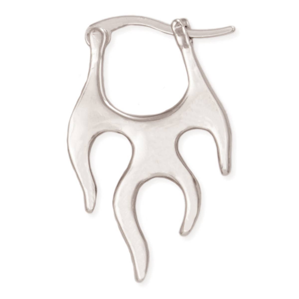 Hot Rod Silver Flames Hoop Earrings - Intrigue Ink Visit Bozeman, Unique Shopping Boutique in Montana, Work from Home Clothes for Women