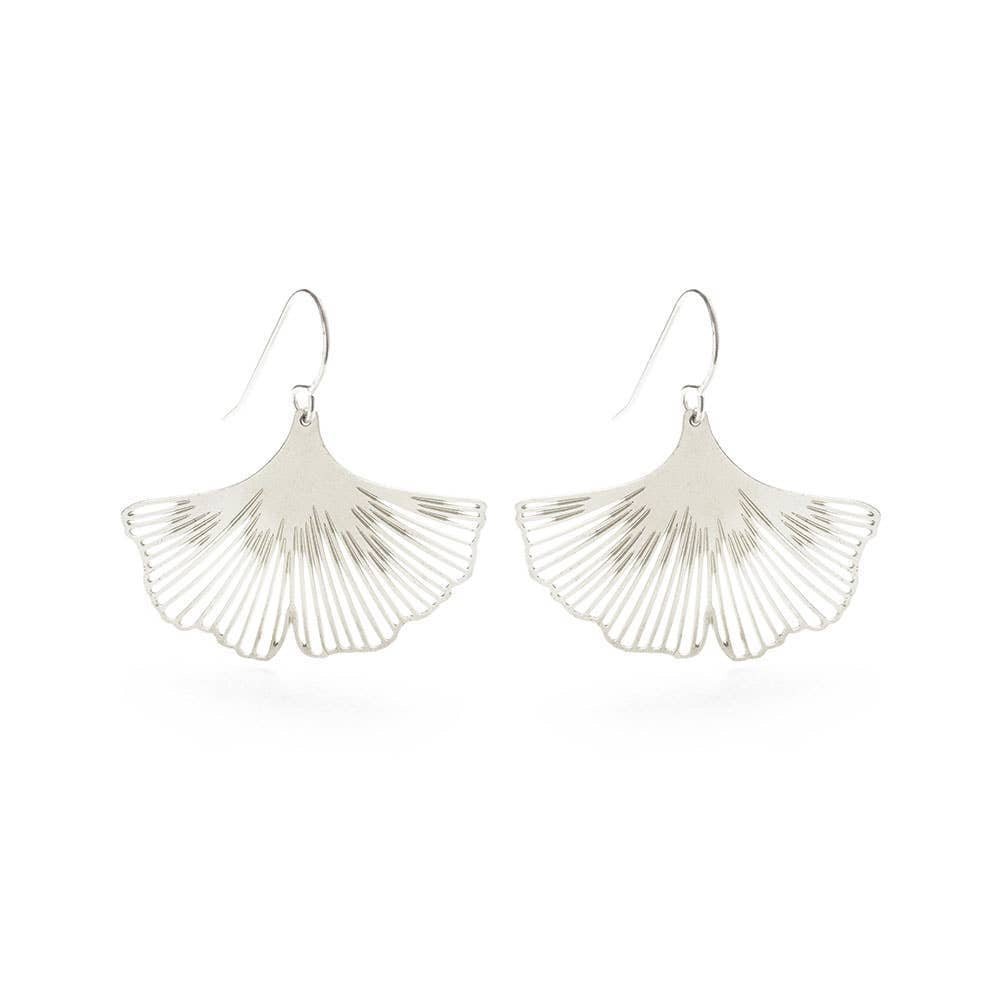 Leaf Earrings - Silver - Intrigue Ink Visit Bozeman, Unique Shopping Boutique in Montana, Work from Home Clothes for Women