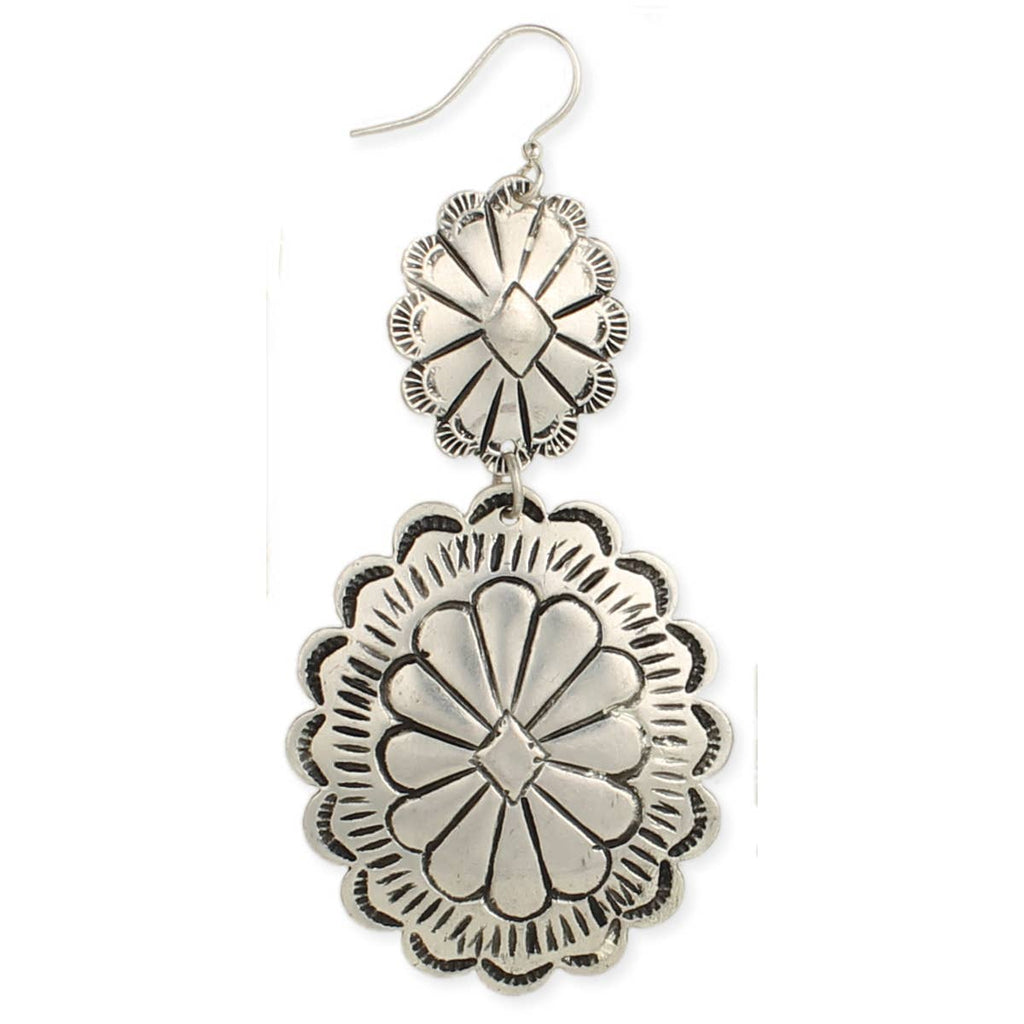 Silver Double Concha Drop Earrings - Intrigue Ink Visit Bozeman, Unique Shopping Boutique in Montana, Work from Home Clothes for Women
