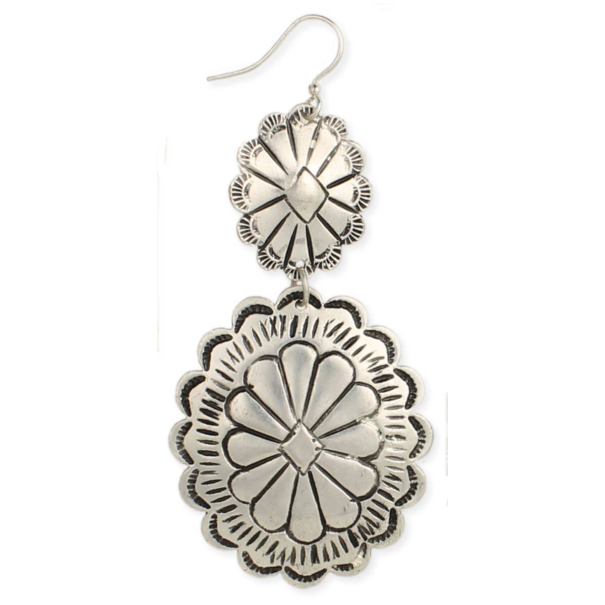 Silver Double Concha Drop Earrings - Intrigue Ink Visit Bozeman, Unique Shopping Boutique in Montana, Work from Home Clothes for Women