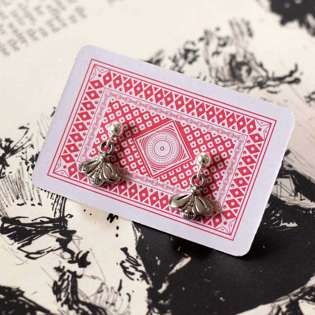 Vintage Tiny Silver Bee Charm Earrings - Intrigue Ink Visit Bozeman, Unique Shopping Boutique in Montana, Work from Home Clothes for Women