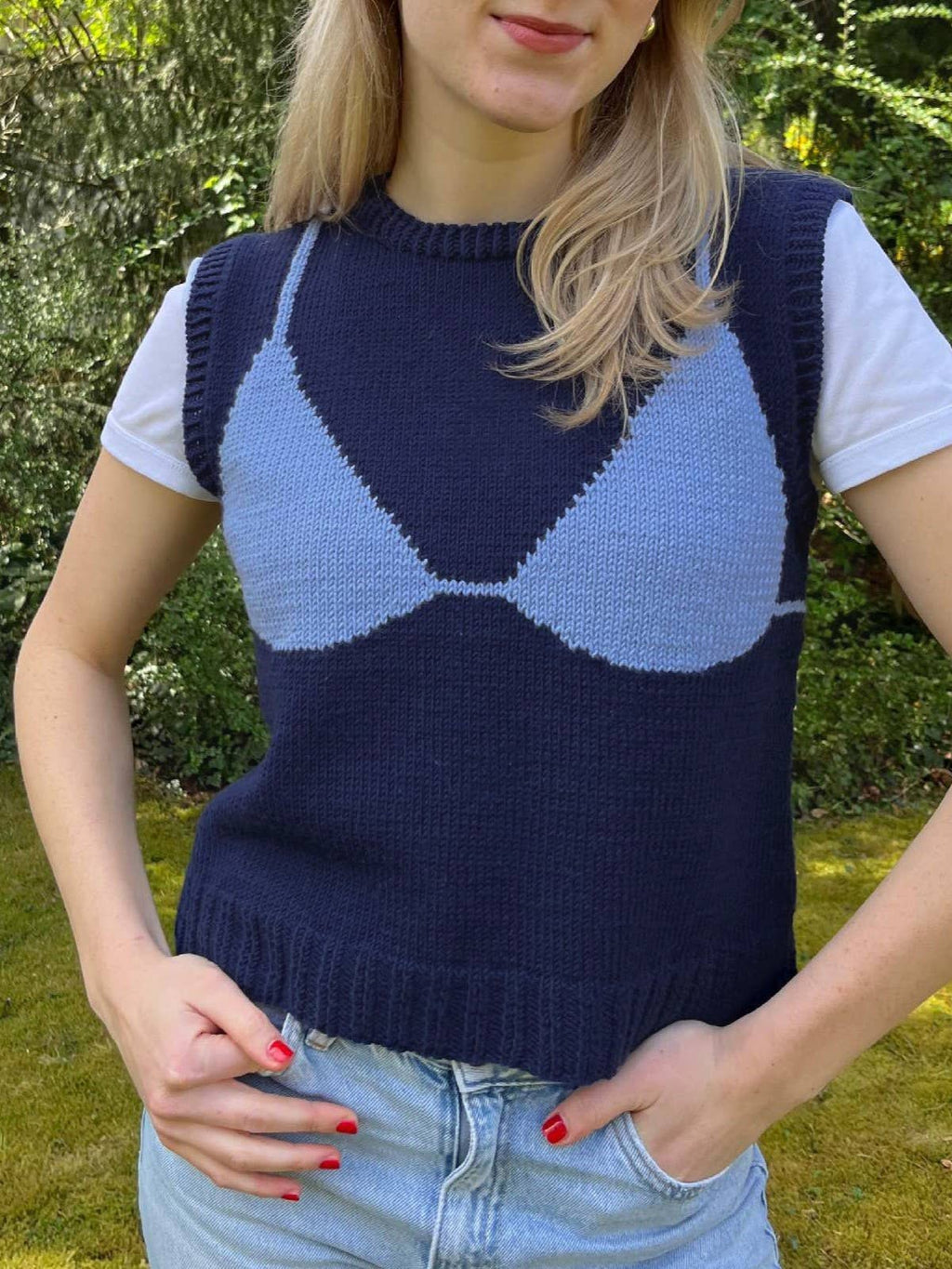 Bikini Bra Knit Sweater Vest - Intrigue Ink Visit Bozeman, Unique Shopping Boutique in Montana, Work from Home Clothes for Women