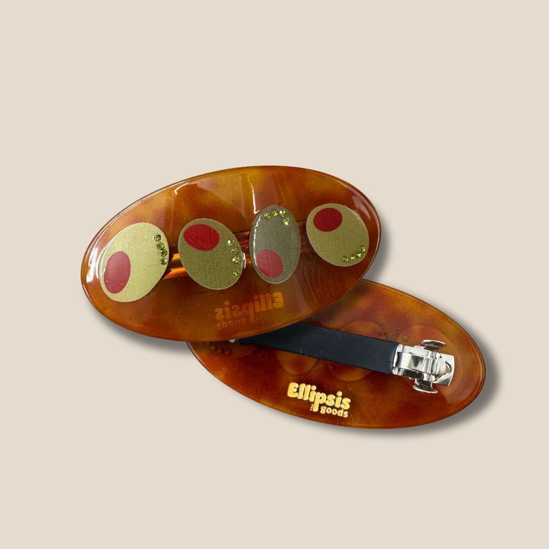 Sparkling Olives Barrette - Intrigue Ink Visit Bozeman, Unique Shopping Boutique in Montana, Work from Home Clothes for Women