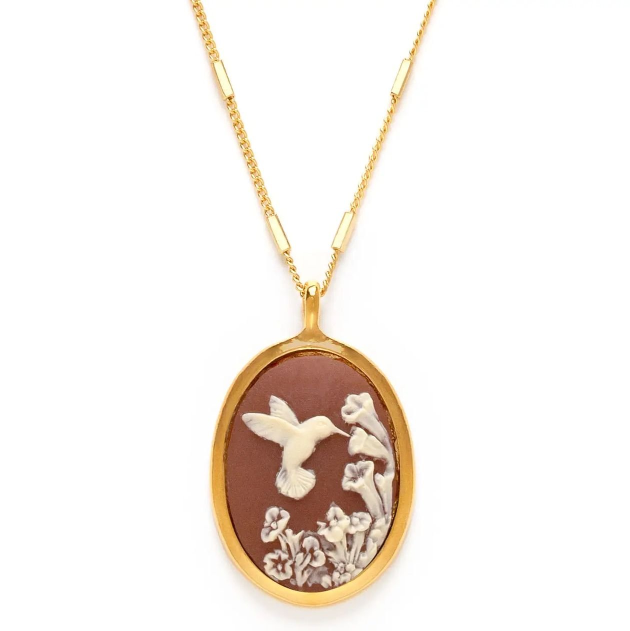 Hummingbird Vintage Cameo Necklace - Intrigue Ink Visit Bozeman, Unique Shopping Boutique in Montana, Work from Home Clothes for Women